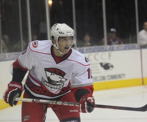 Victor Rask played 10 games for the Checkers last season. (Photo: J. Propst)